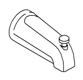 Kohler Genuine Parts Spout, SLIP Diverter BATH - Vibrant Brushed Nickel