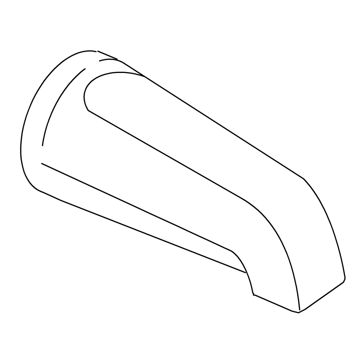Kohler Genuine Parts Spout, SLIP BATH - Vibrant Brushed Nickel