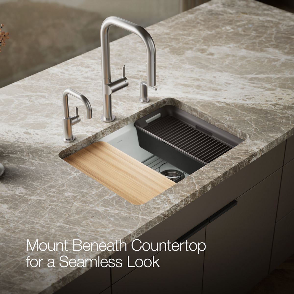 Riverby Undermount Workstation Sink | K-8668-5UPC | KOHLER