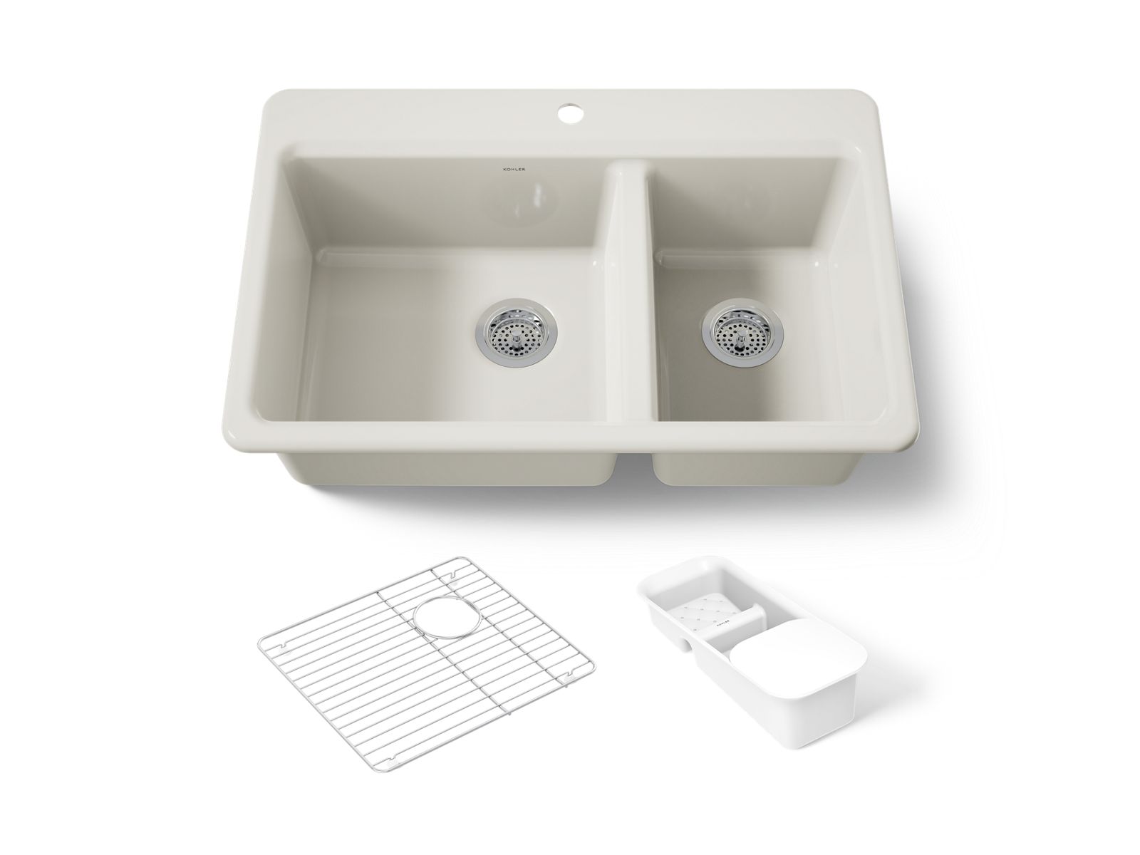 Riverby 33" top-mount double-bowl workstation kitchen sink
