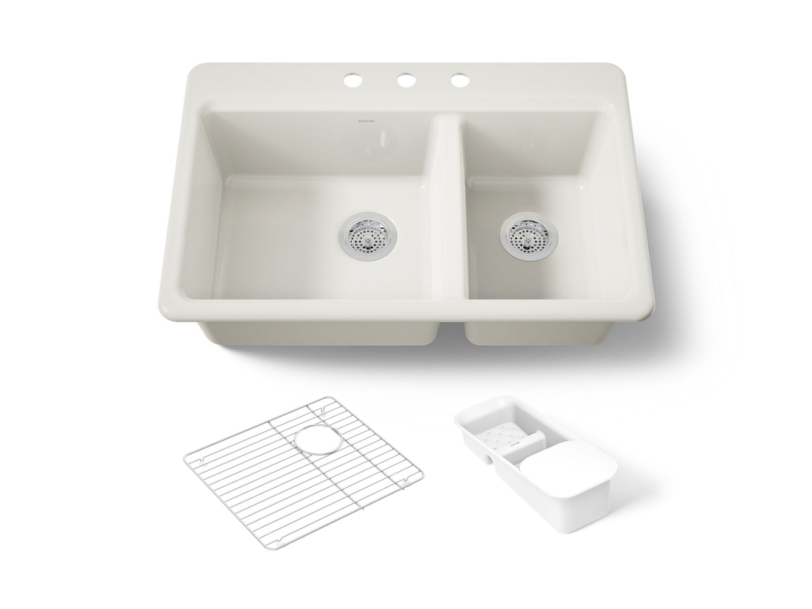 Riverby Top-Mount Double-Bowl Workstation Kitchen Sink | K-8669