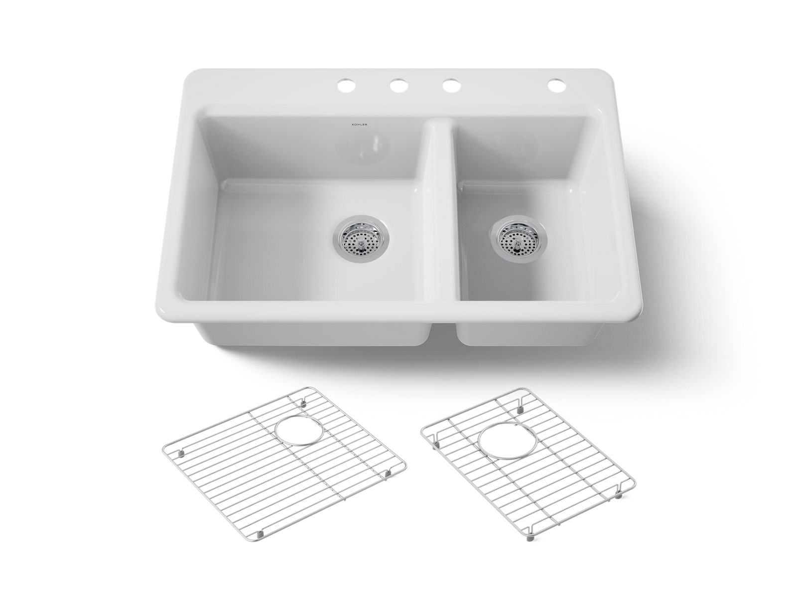 Riverby® 33" top-mount double-bowl kitchen sink