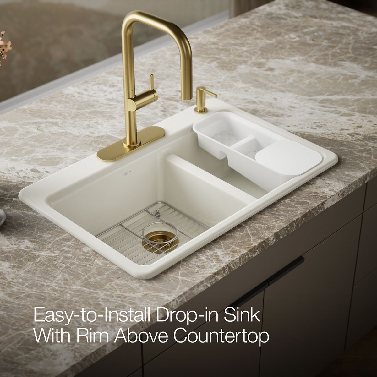 Riverby Top-Mount Double-Bowl Workstation Kitchen Sink | K-8669