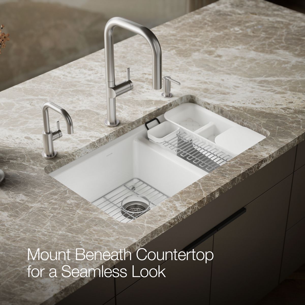 Riverby Undermount Double-Bowl Workstation Kitchen Sink | K-8669