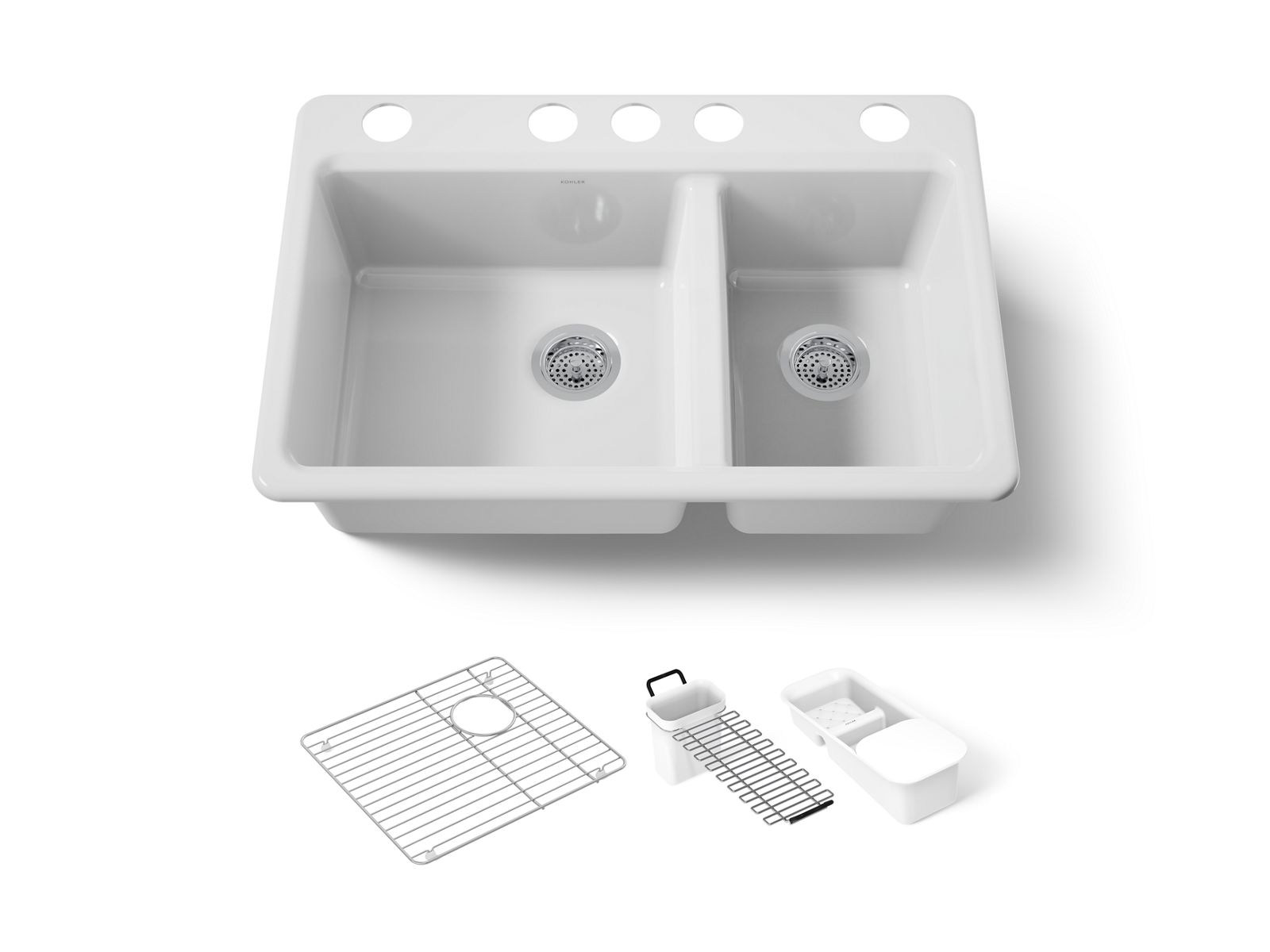 Riverby 33" undermount double-bowl workstation kitchen sink