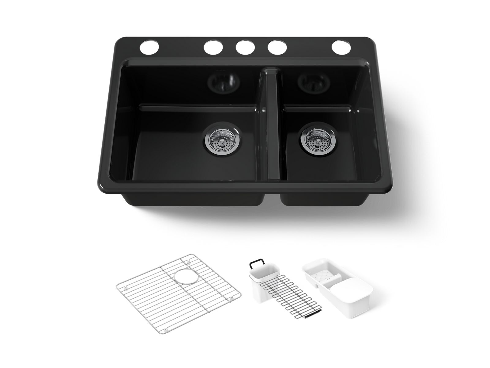 Riverby 33" undermount double-bowl workstation kitchen sink