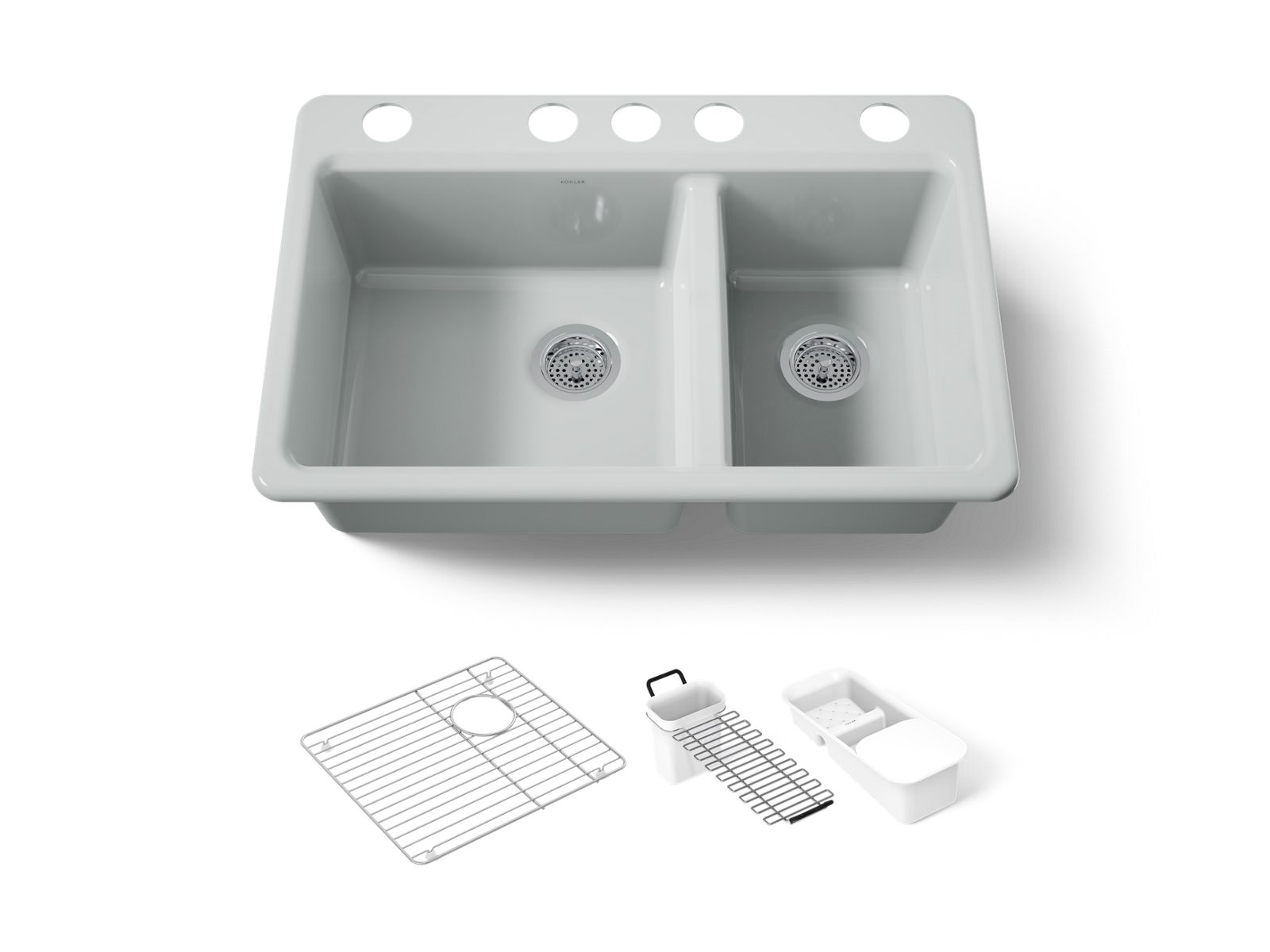 Riverby 33" undermount double-bowl workstation kitchen sink