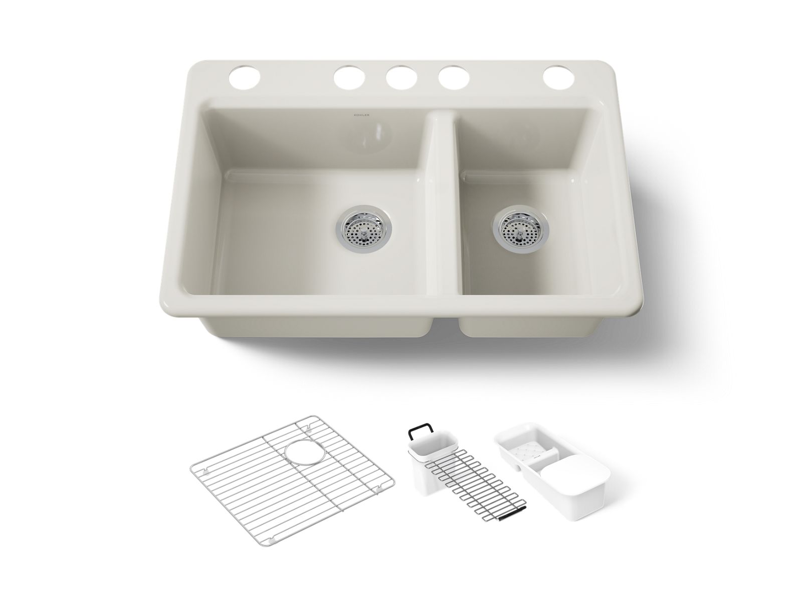 Riverby 33" undermount double-bowl workstation kitchen sink
