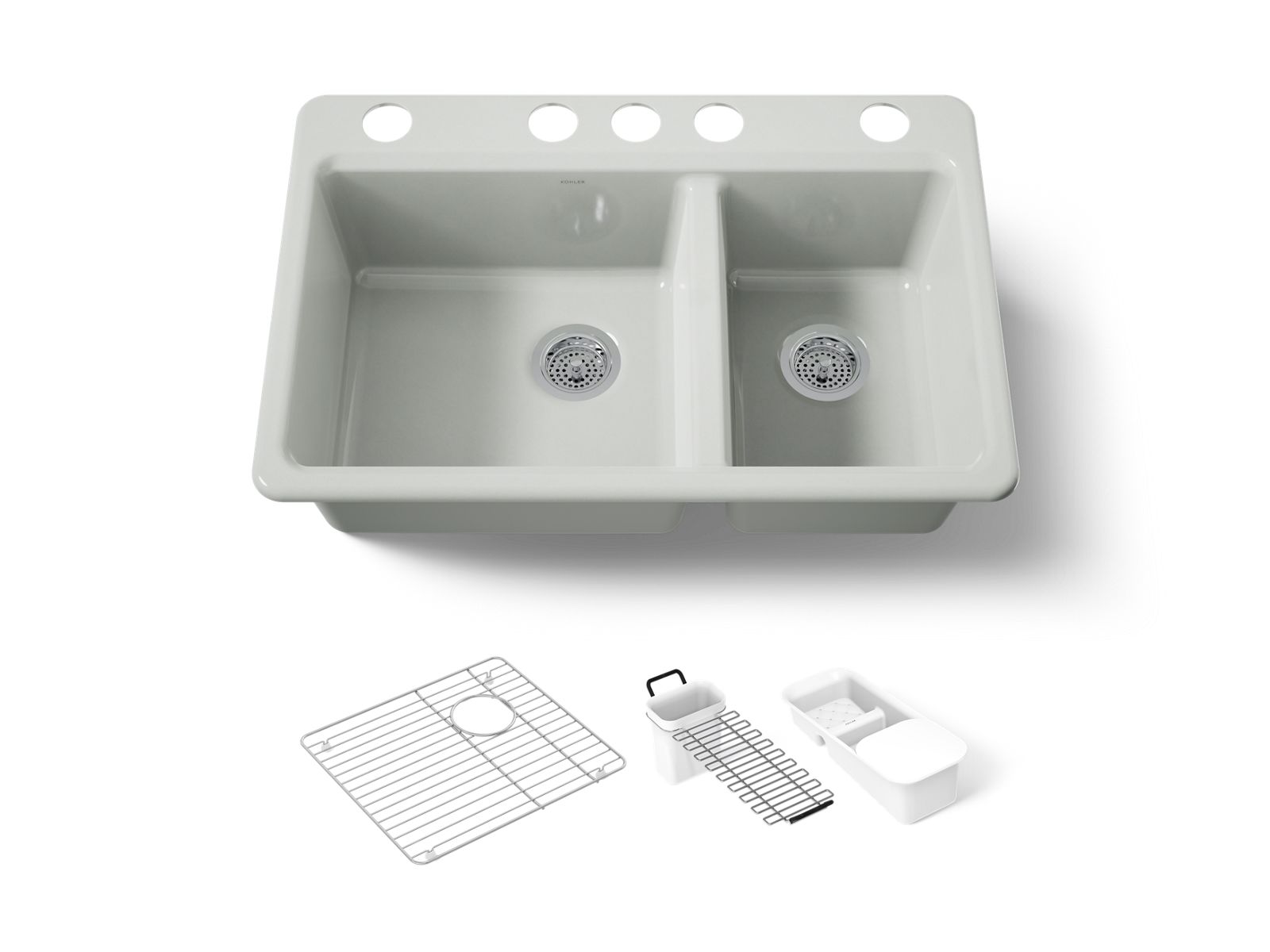 Riverby 33" undermount double-bowl workstation kitchen sink