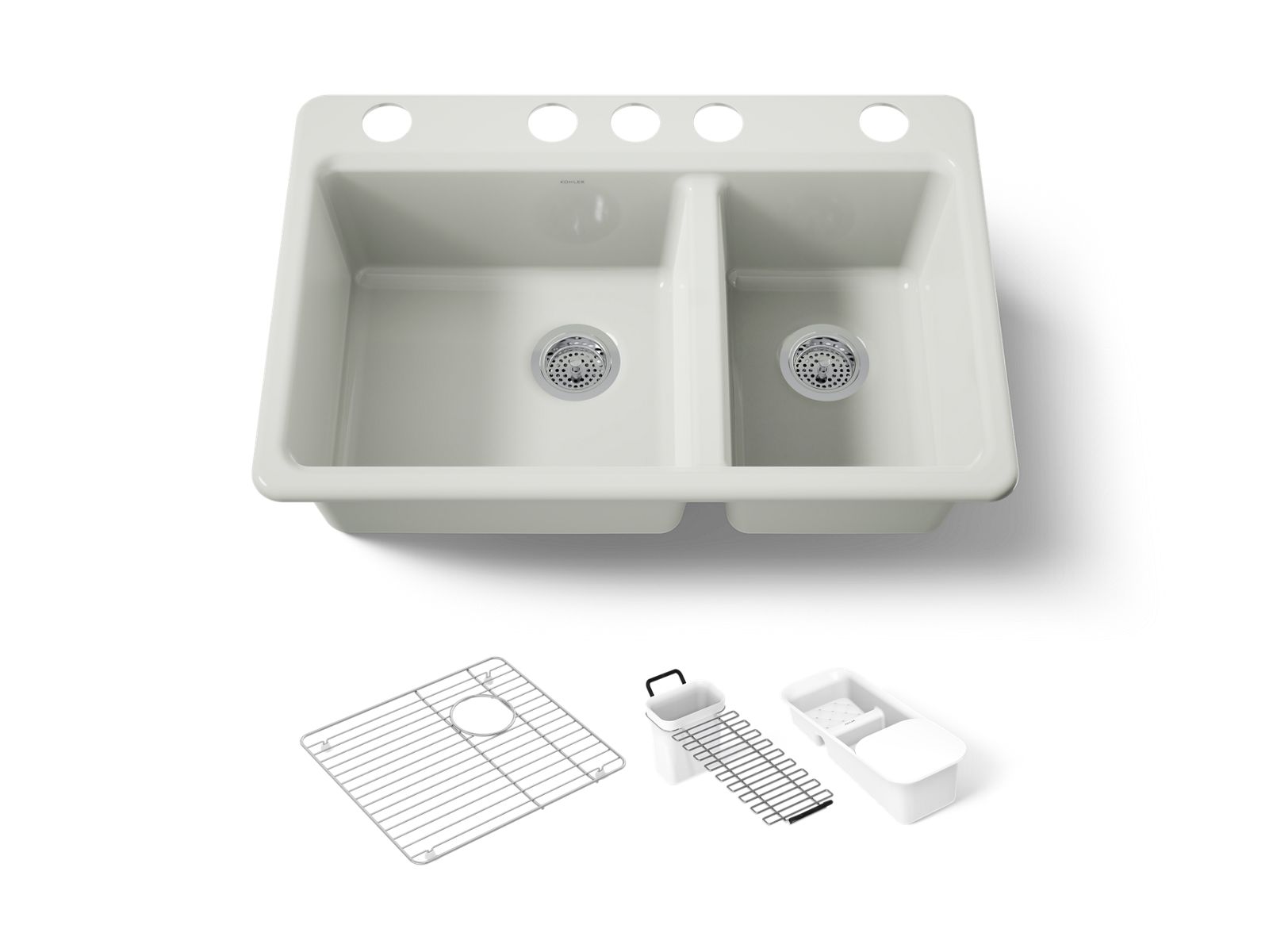 Riverby 33" undermount double-bowl workstation kitchen sink