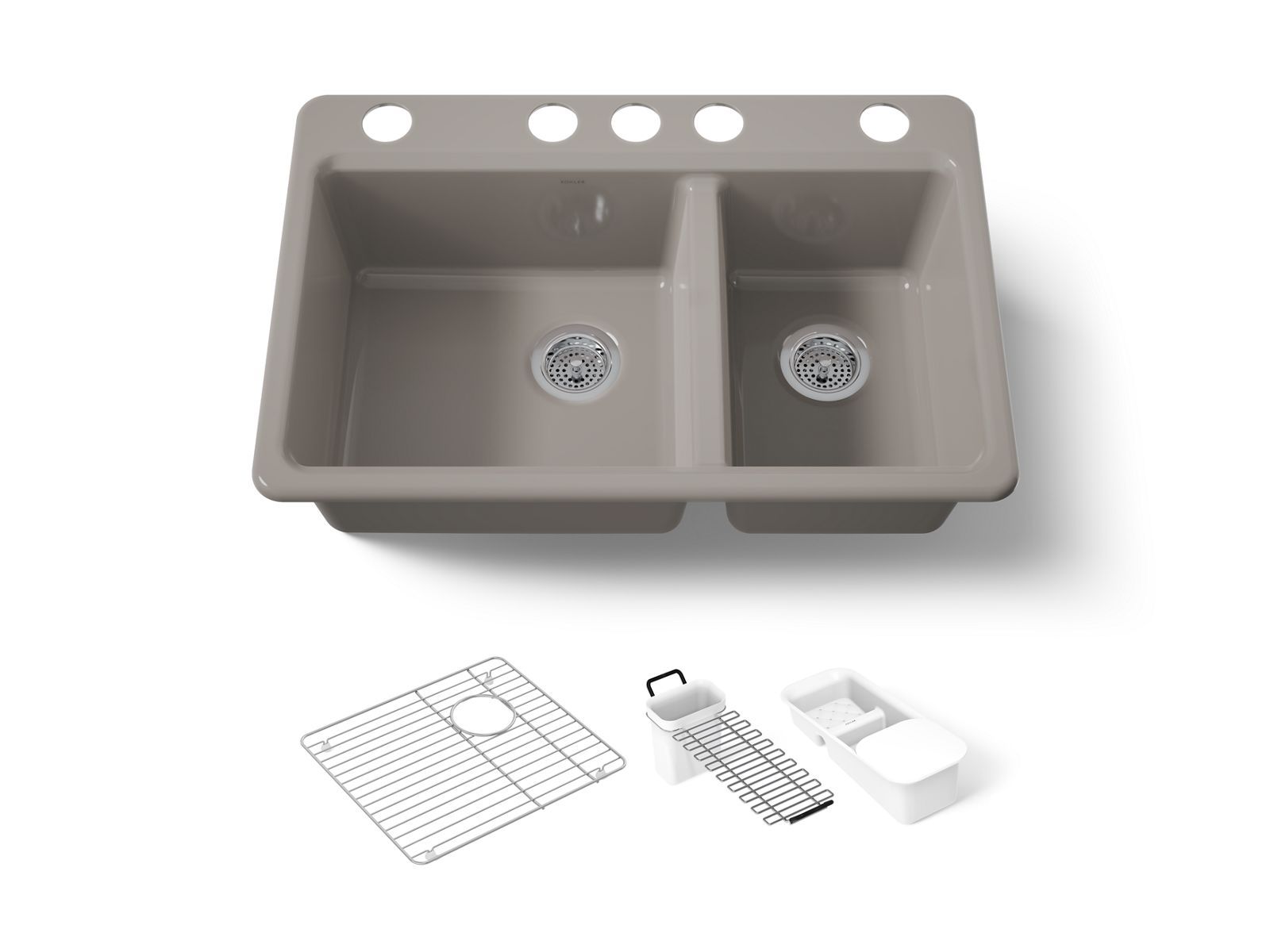 Riverby 33" undermount double-bowl workstation kitchen sink
