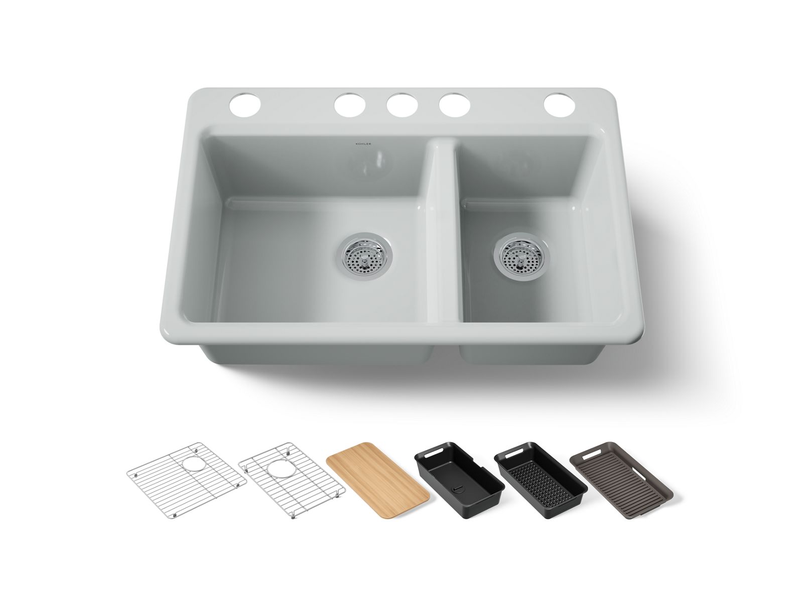 Riverby 33" undermount double-bowl workstation kitchen sink