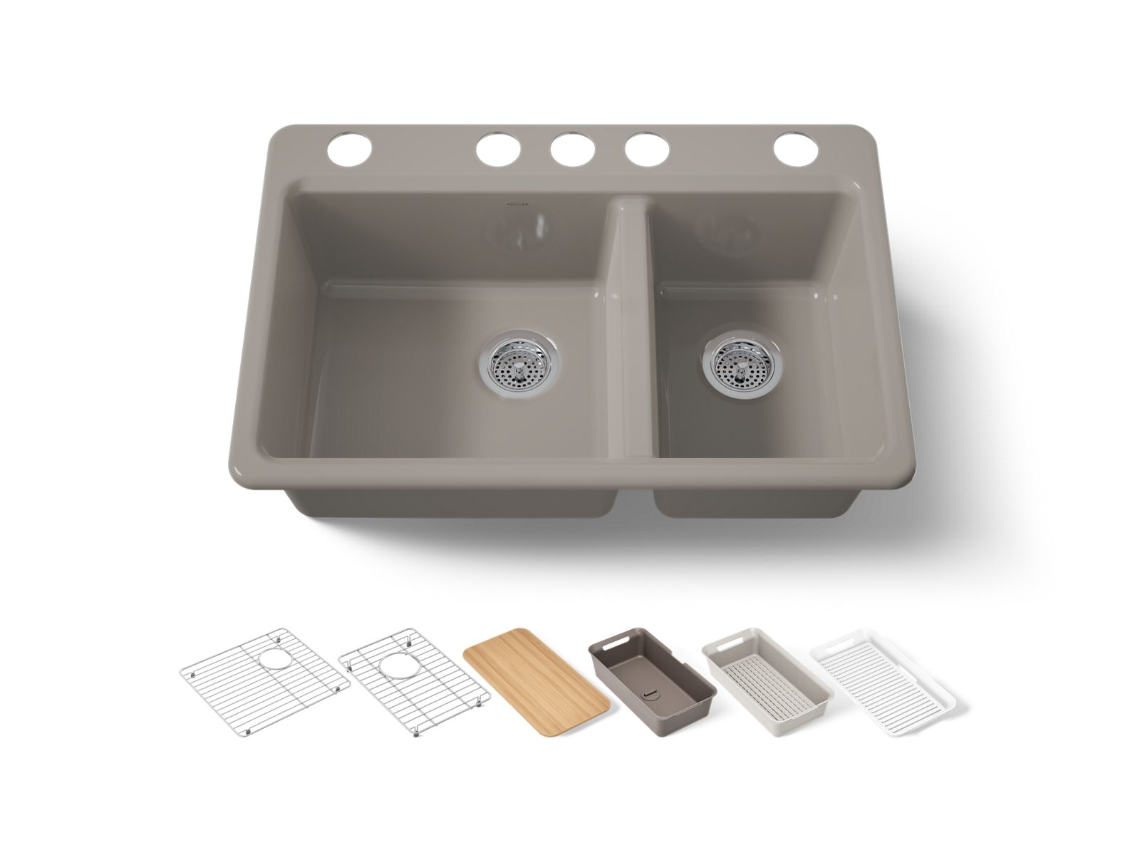 Riverby 33" undermount double-bowl workstation kitchen sink
