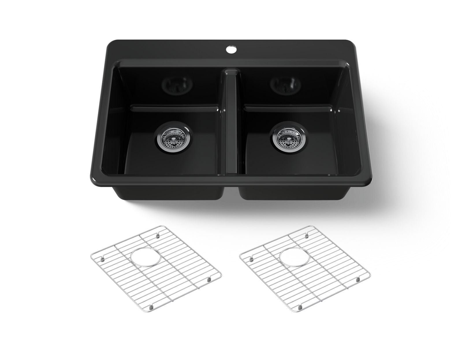 Riverby 33" top-mount double-bowl kitchen sink