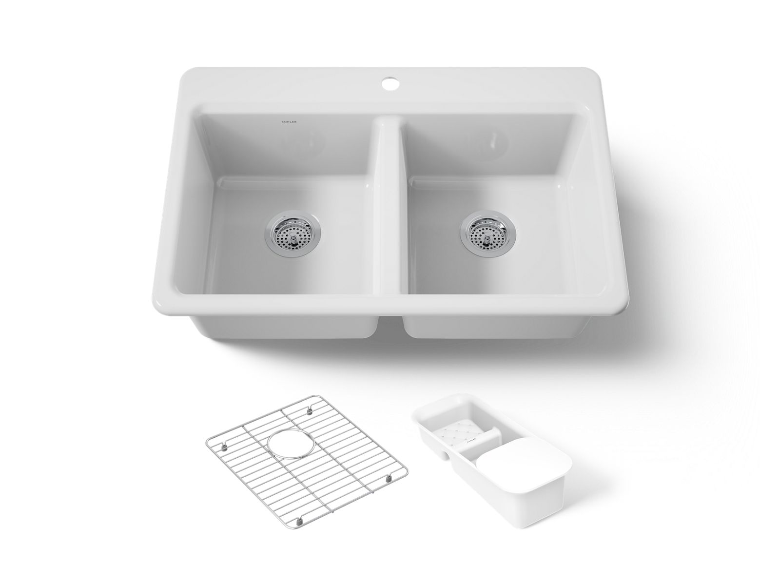 Riverby 33" top-mount double-bowl workstation kitchen sink