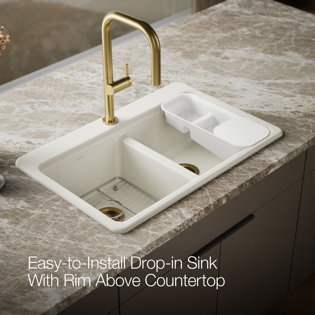 Riverby Top-Mount Double-Equal Workstation Kitchen Sink, Single