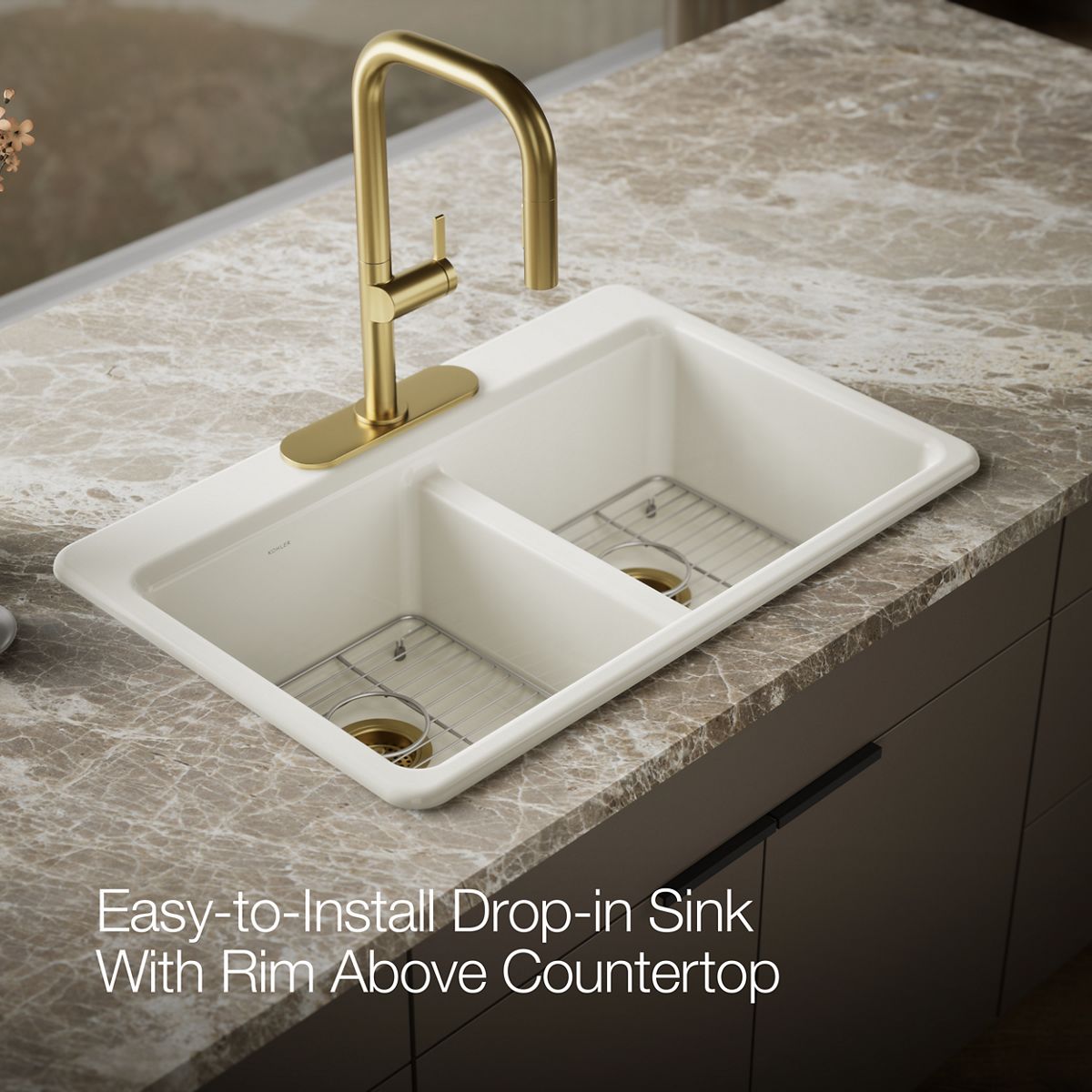 Riverby Top-Mount Double-Bowl Sink | K-8679-3A1 | KOHLER