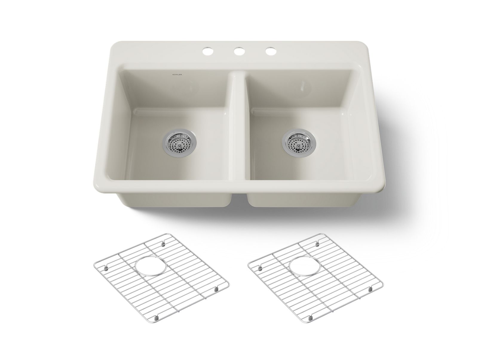 Riverby Top-Mount Double-Bowl Sink | K-8679-3A1 | KOHLER