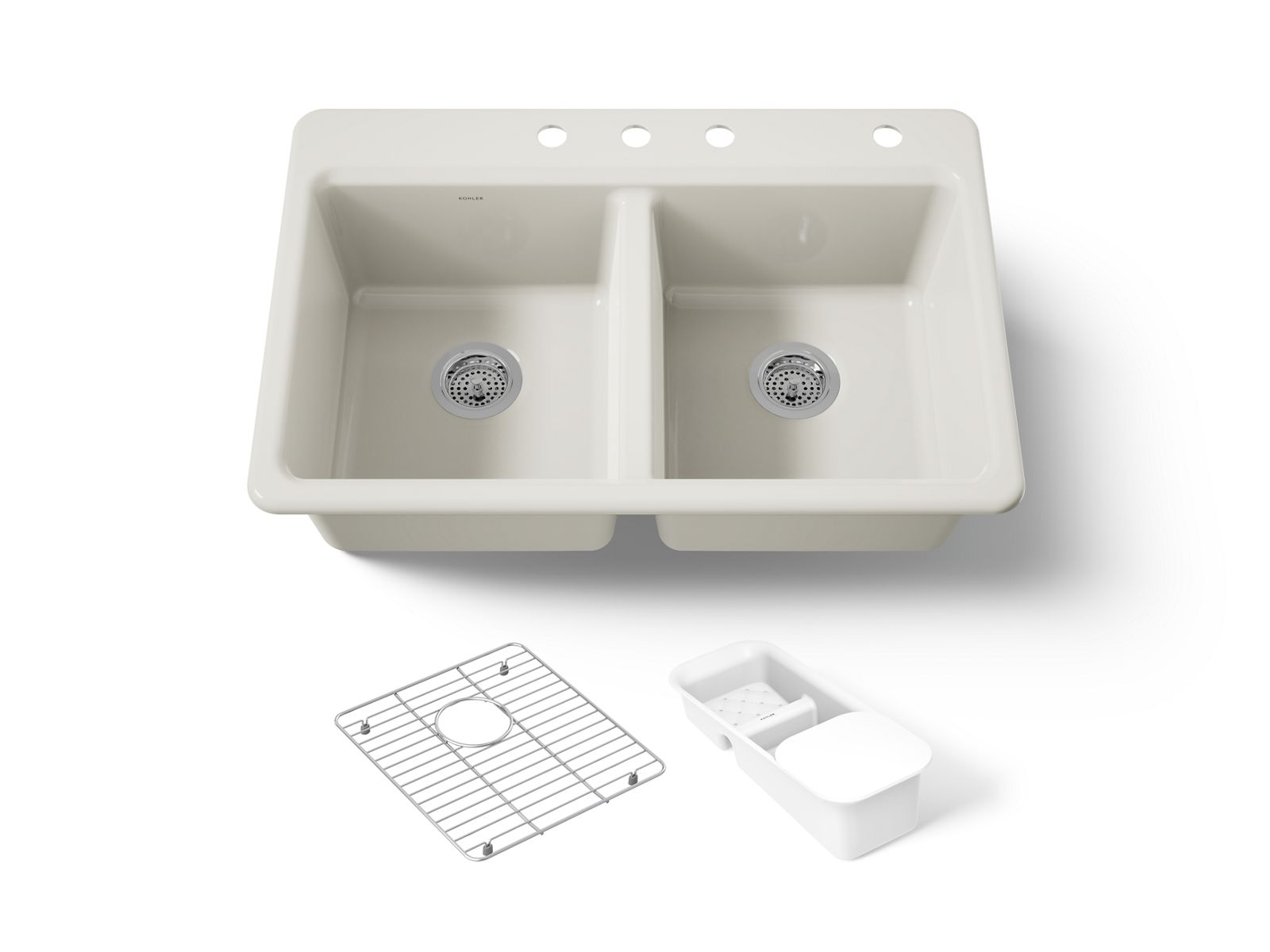 Riverby 33" top-mount double-bowl workstation kitchen sink