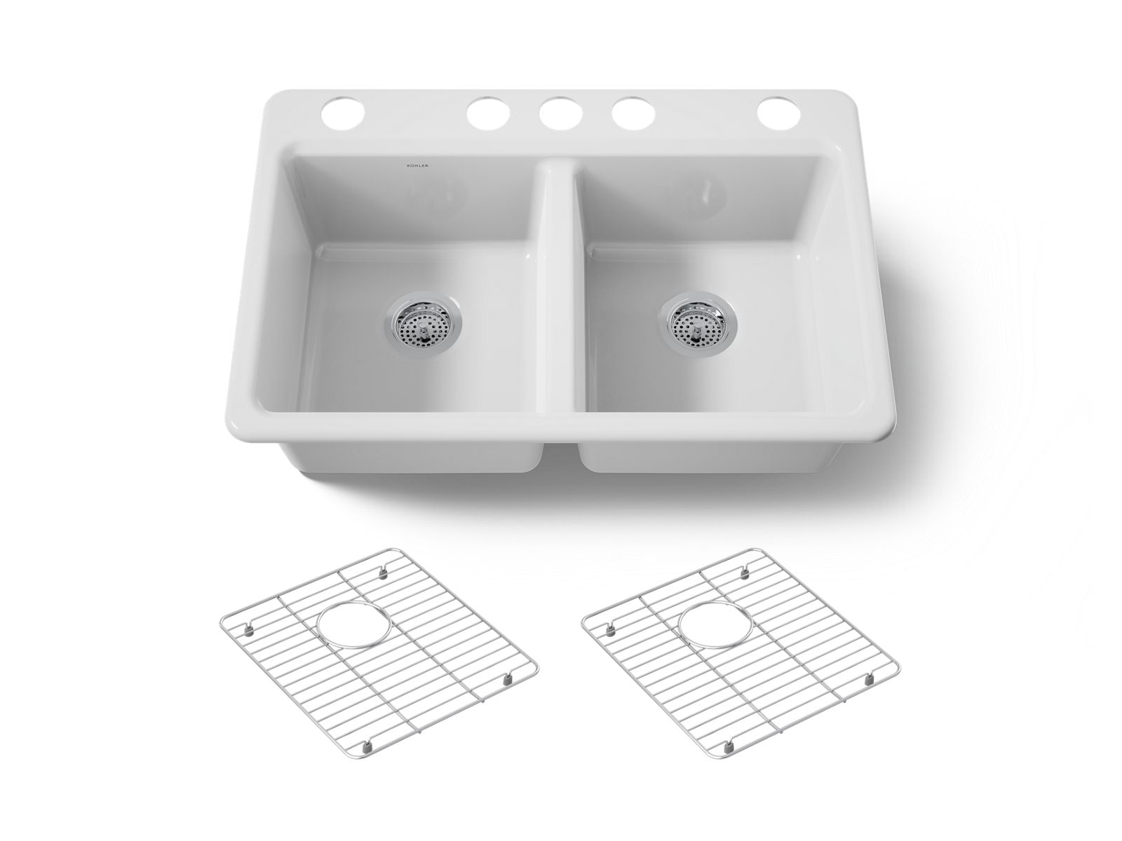 Riverby 33" undermount double-bowl kitchen sink