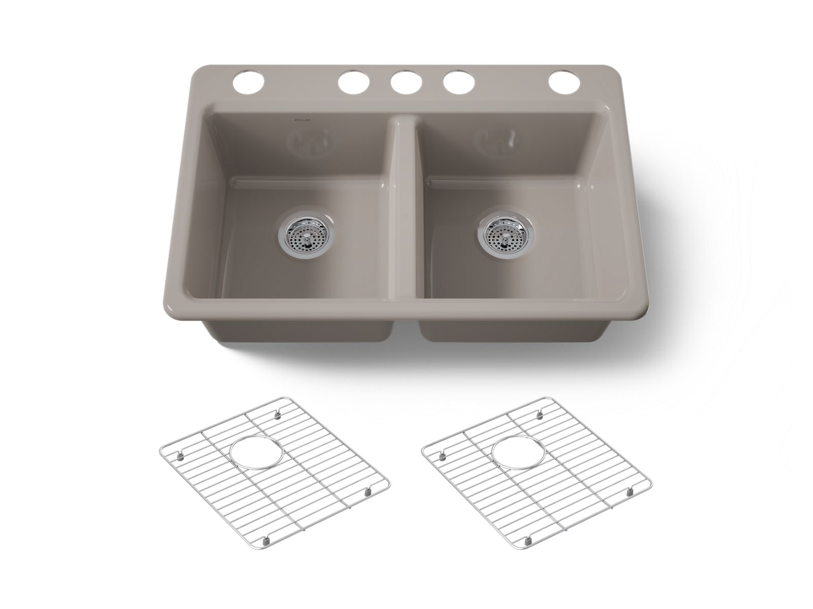 Riverby 33" undermount double-bowl kitchen sink