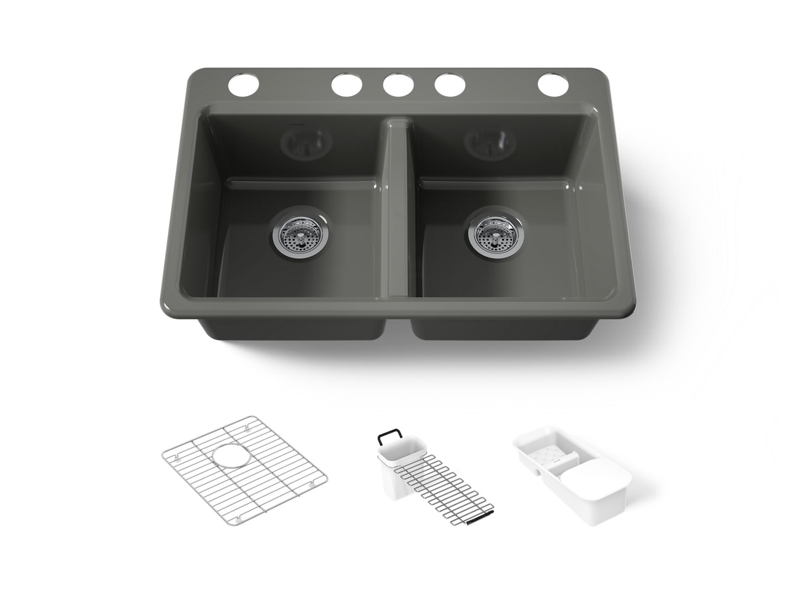 Riverby 33" undermount double-bowl workstation kitchen sink