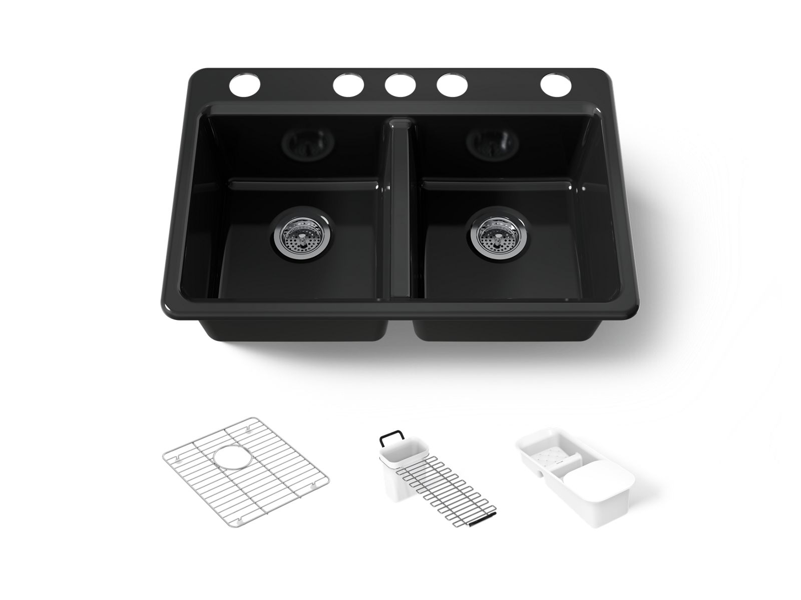Riverby 33" undermount double-bowl workstation kitchen sink