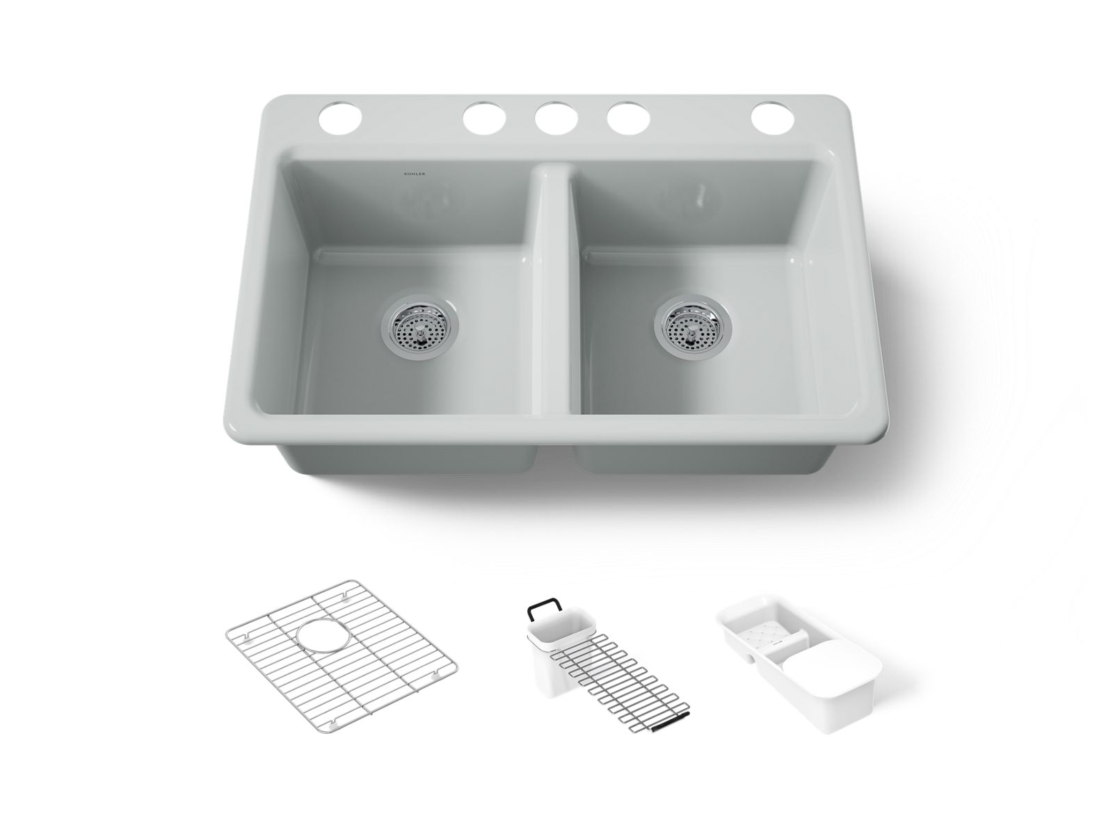 Riverby 33" undermount double-bowl workstation kitchen sink