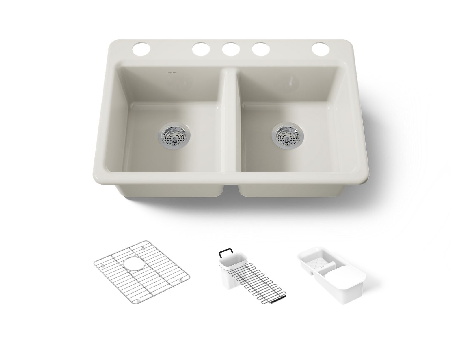 Riverby 33" undermount double-bowl workstation kitchen sink