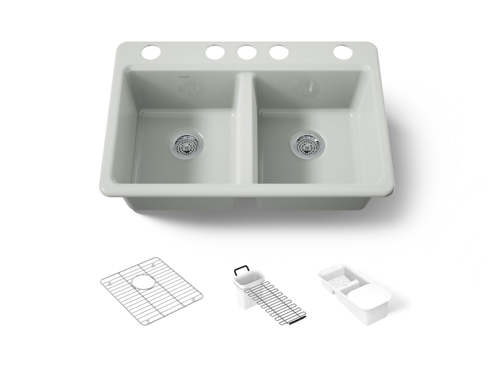 Riverby 33" undermount double-bowl workstation kitchen sink
