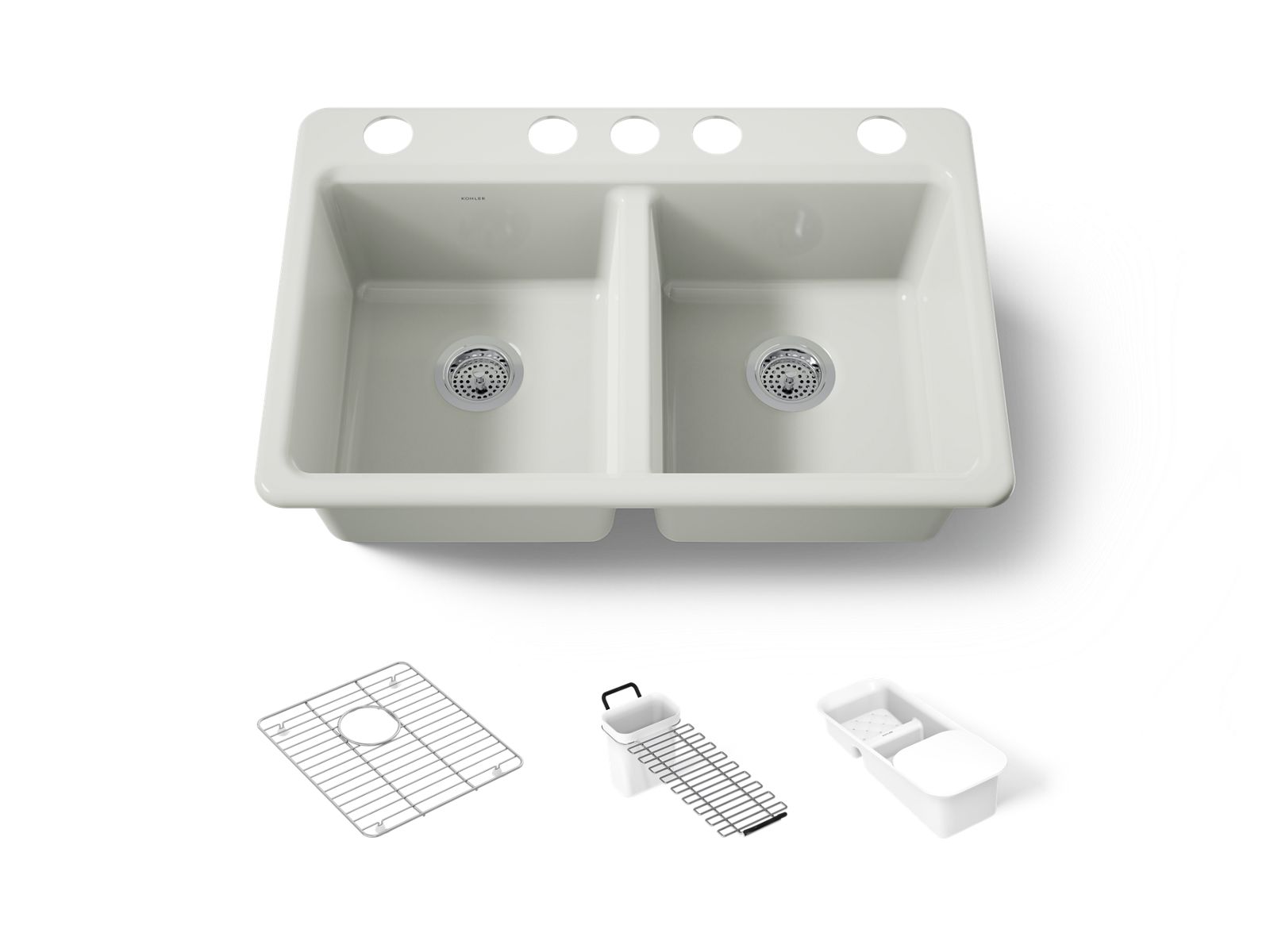 Riverby 33" undermount double-bowl workstation kitchen sink