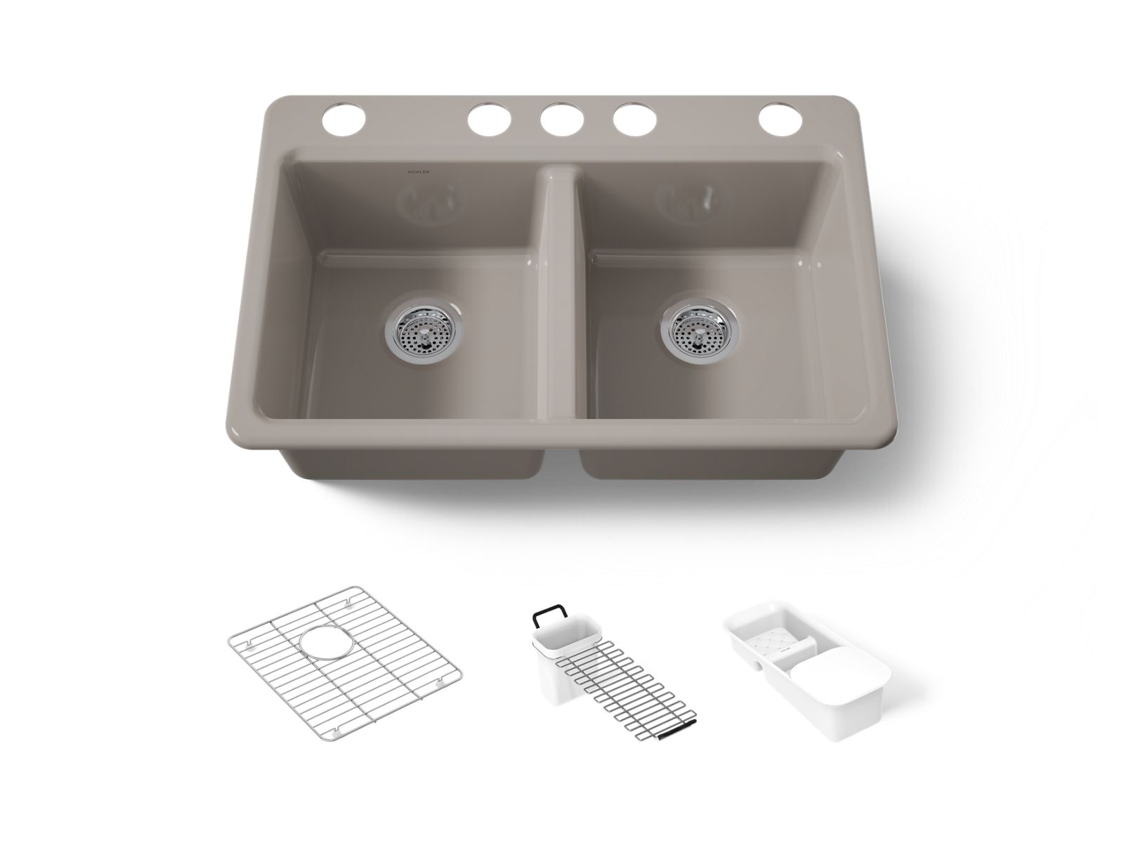 Riverby 33" undermount double-bowl workstation kitchen sink