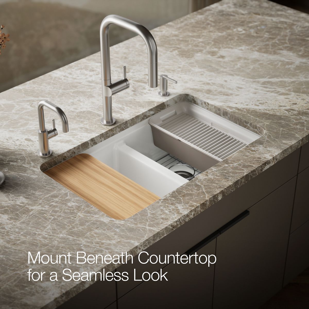 Riverby Undermount Workstation Sink | K-8679-5UPC | KOHLER