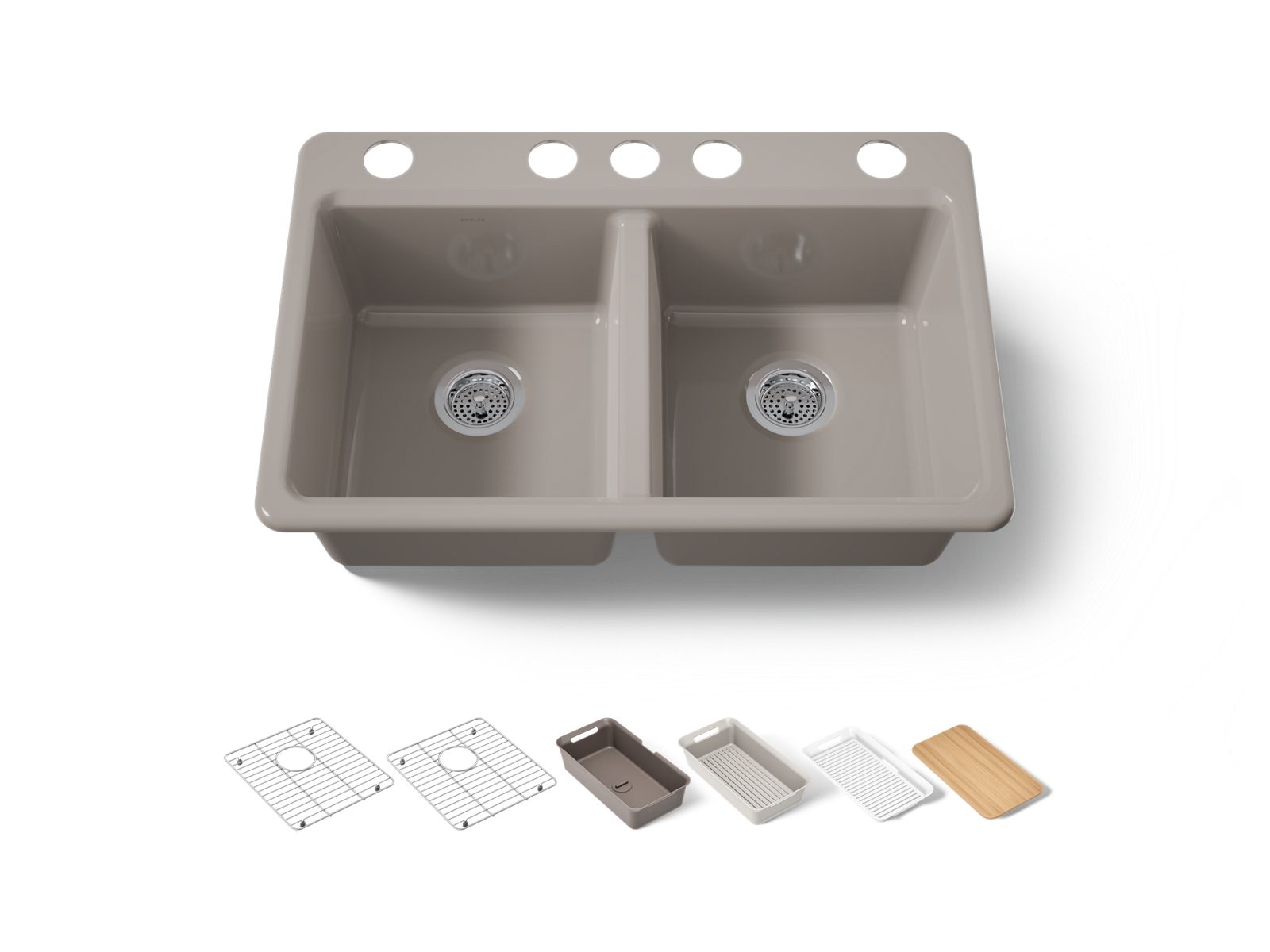 Riverby Undermount Workstation Sink | K-8679-5UPC | KOHLER