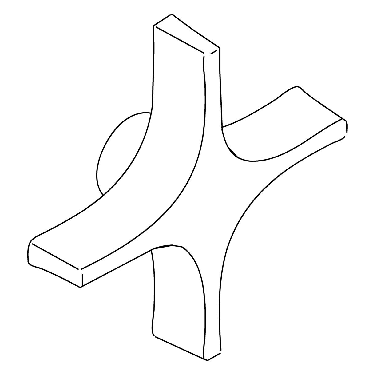 Kohler Genuine Parts Handle, Large Cross - Vibrant Brushed Nickel