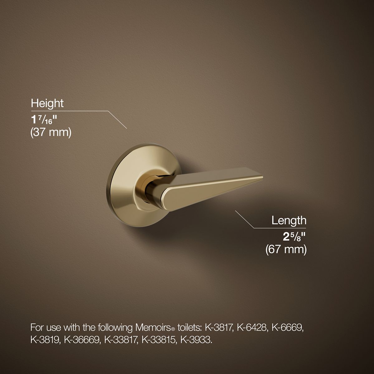 KOHLER | K-9167-R | Memoirs Right-Hand Toilet Trip Lever