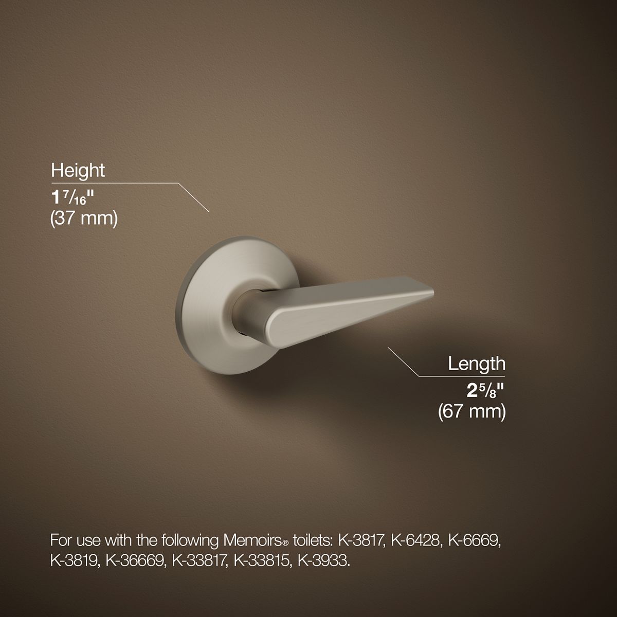 3/4 view of product with dimensions