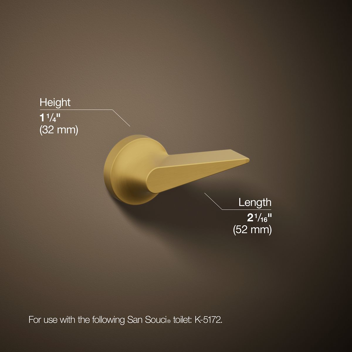 KOHLER | K-9171-L | San Souci Trip Lever for K-5172