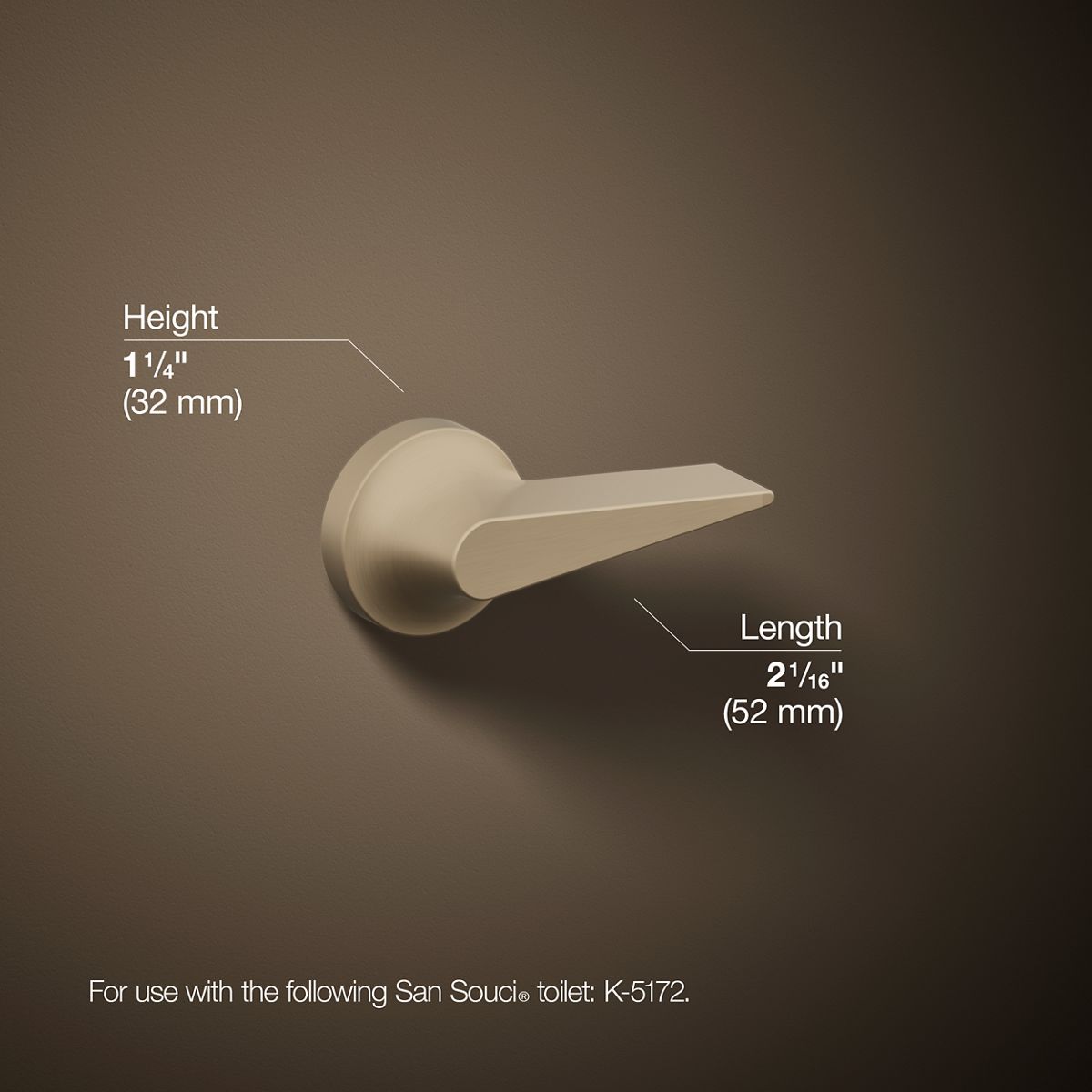KOHLER | K-9171-L | San Souci Trip Lever for K-5172