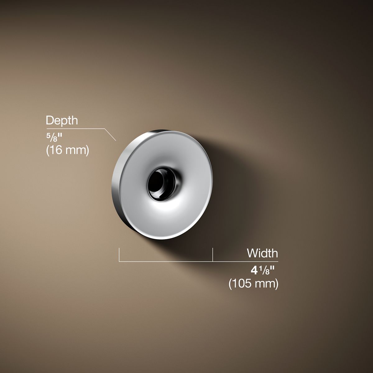 3/4 view of product with dimensions