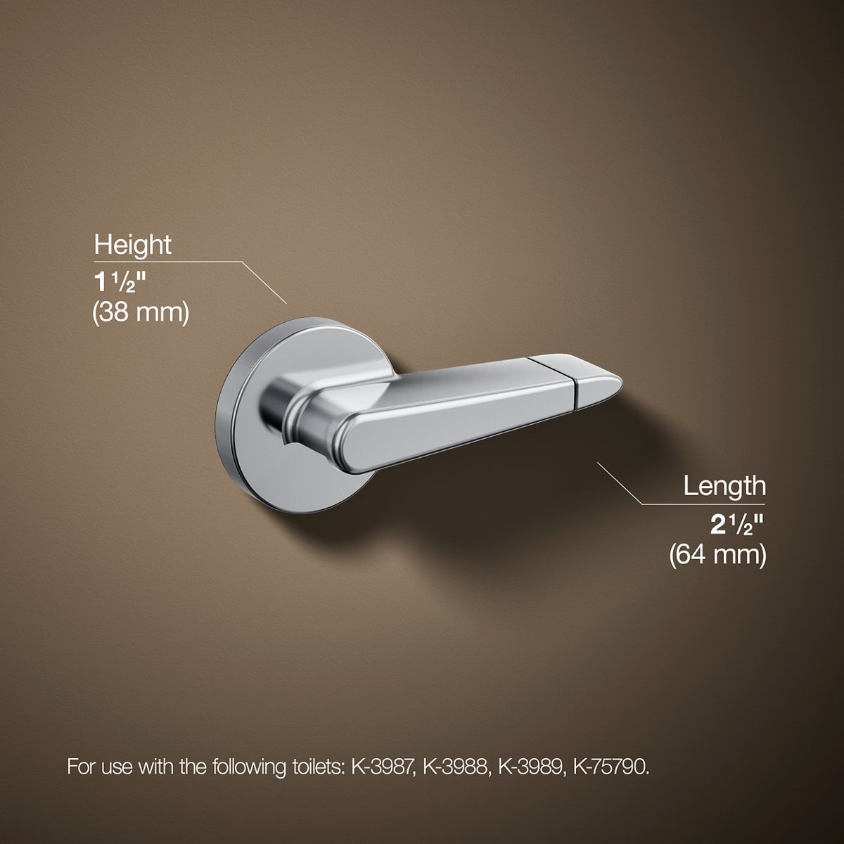 3/4 view of product with dimensions