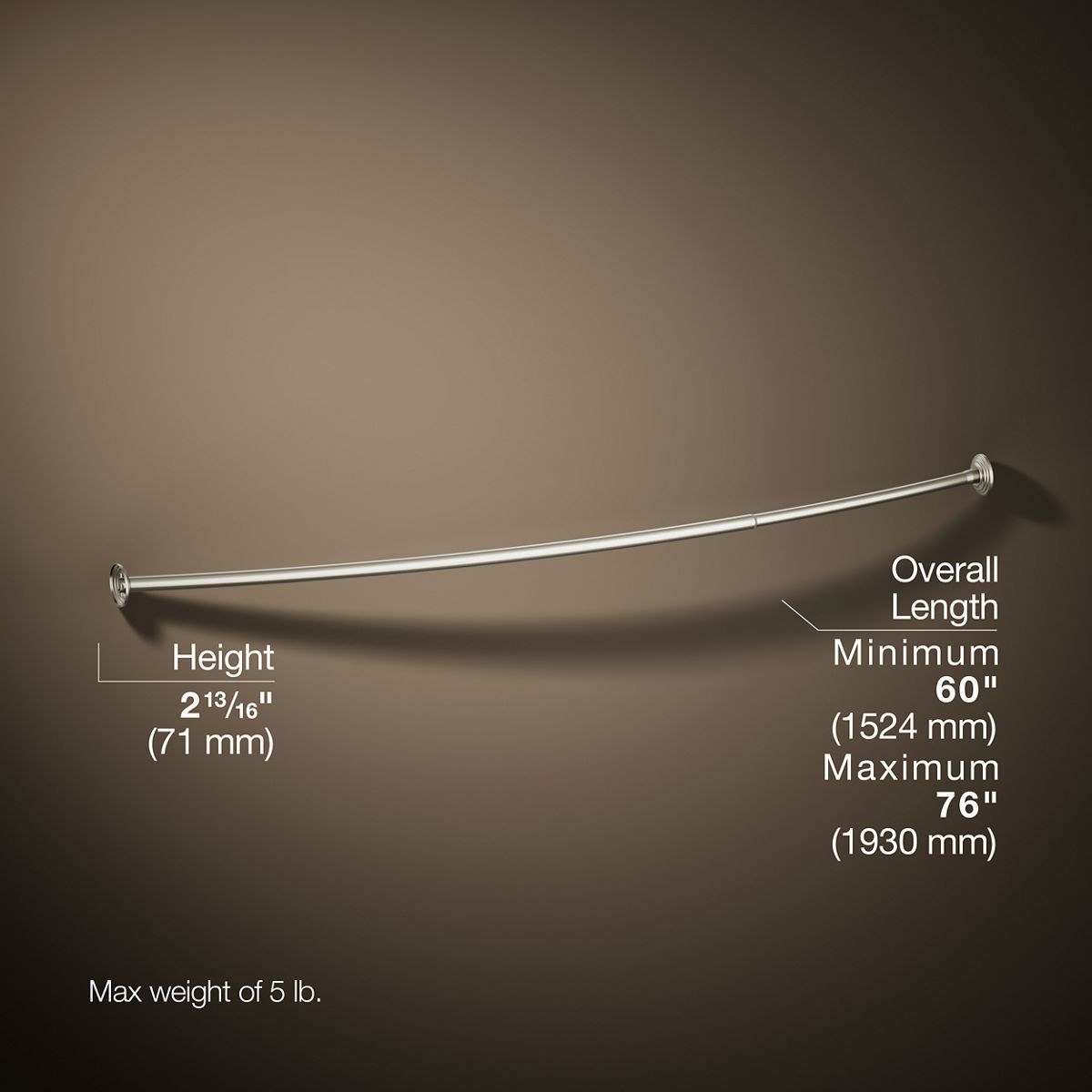 3/4 view of product with dimensions