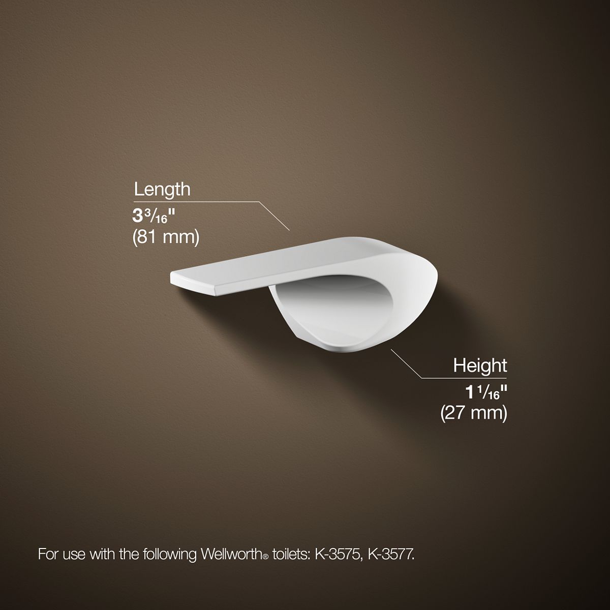 3/4 view of product with dimensions