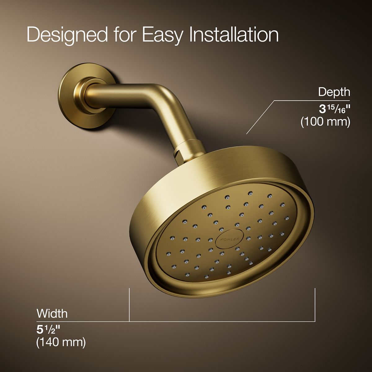 3/4 view of product with dimensions