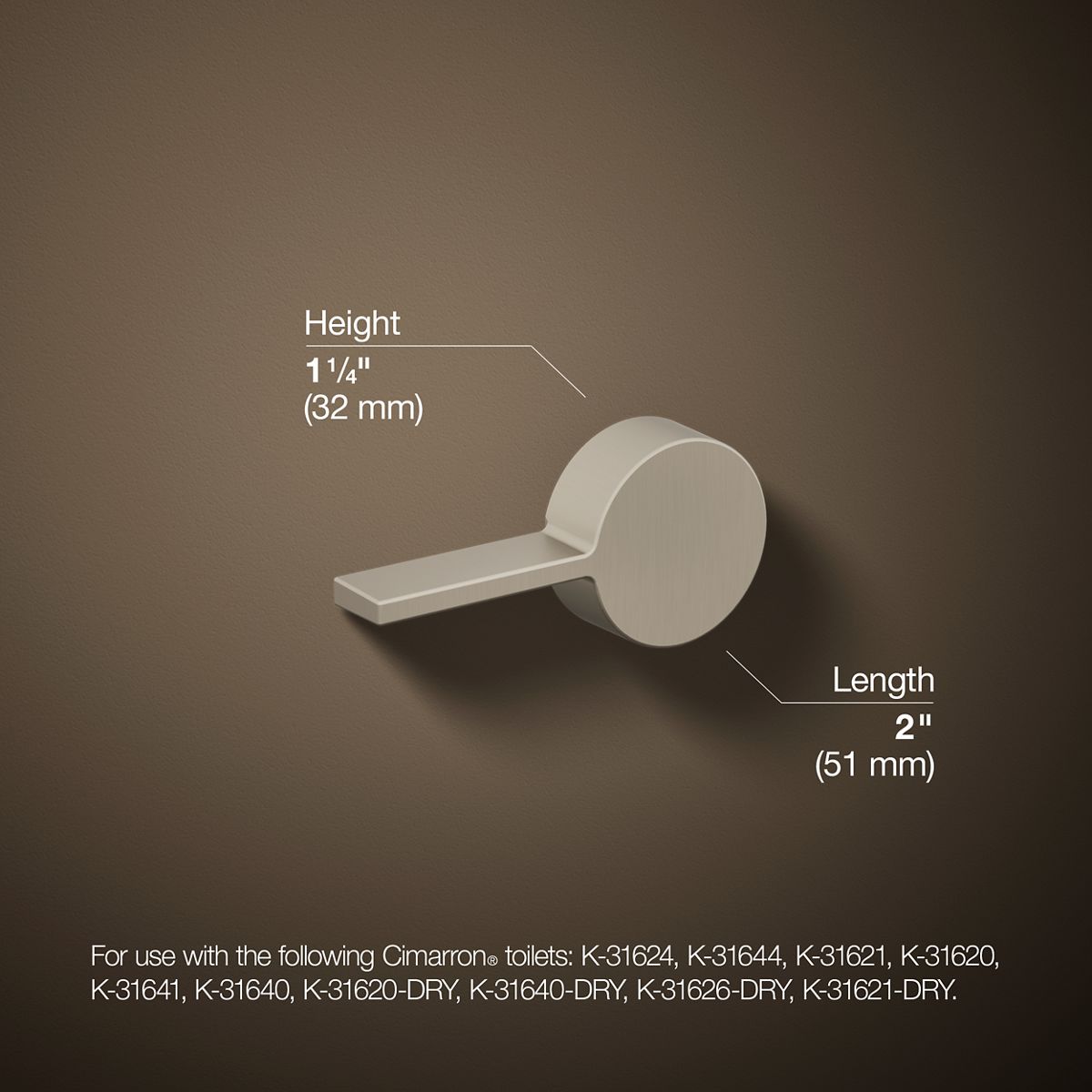 3/4 view of product with dimensions