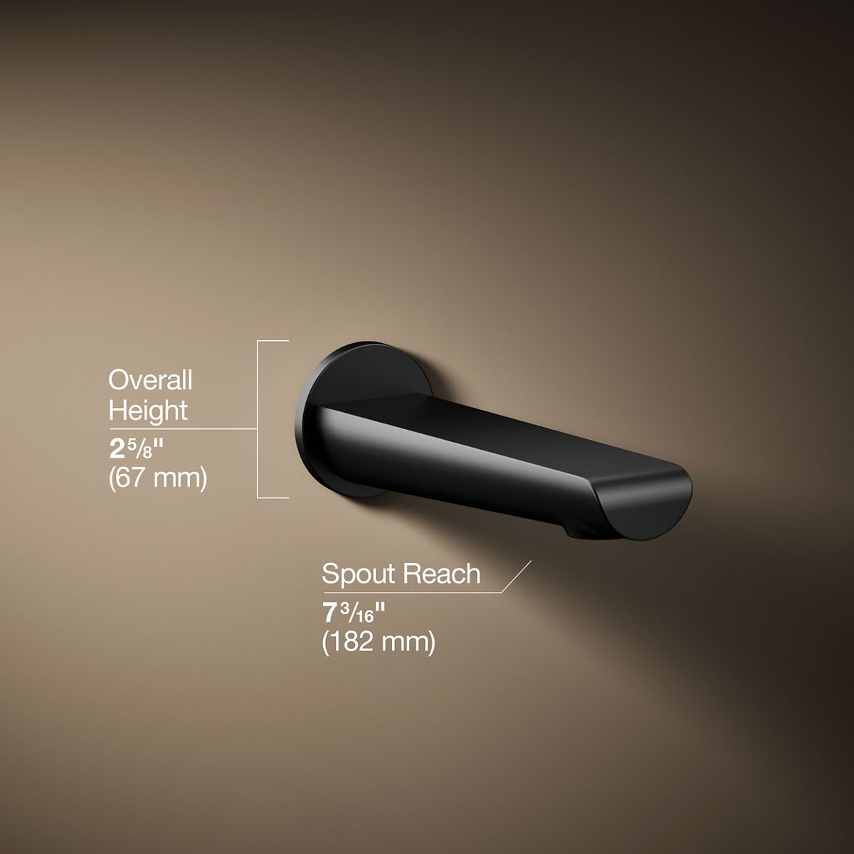 3/4 view of product with dimensions