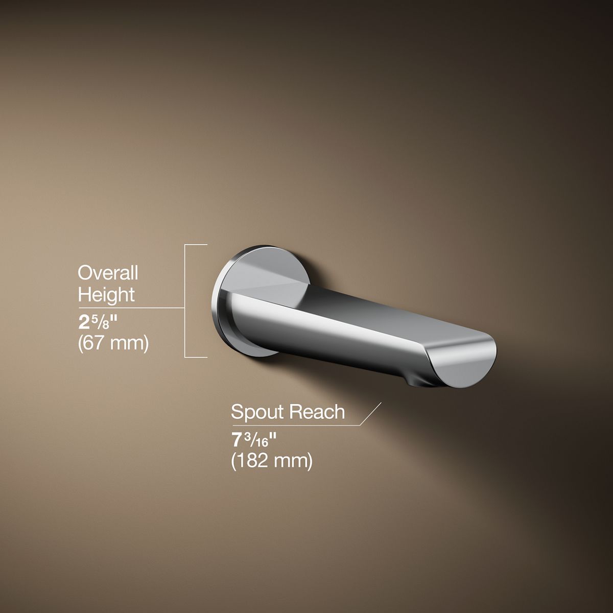 3/4 view of product with dimensions