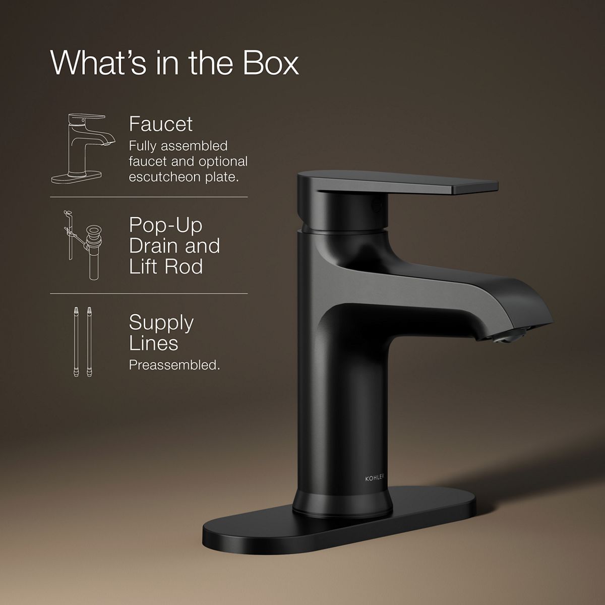 Hint Single-Handle Bathroom Sink Faucet | K-97061-4 | KOHLER