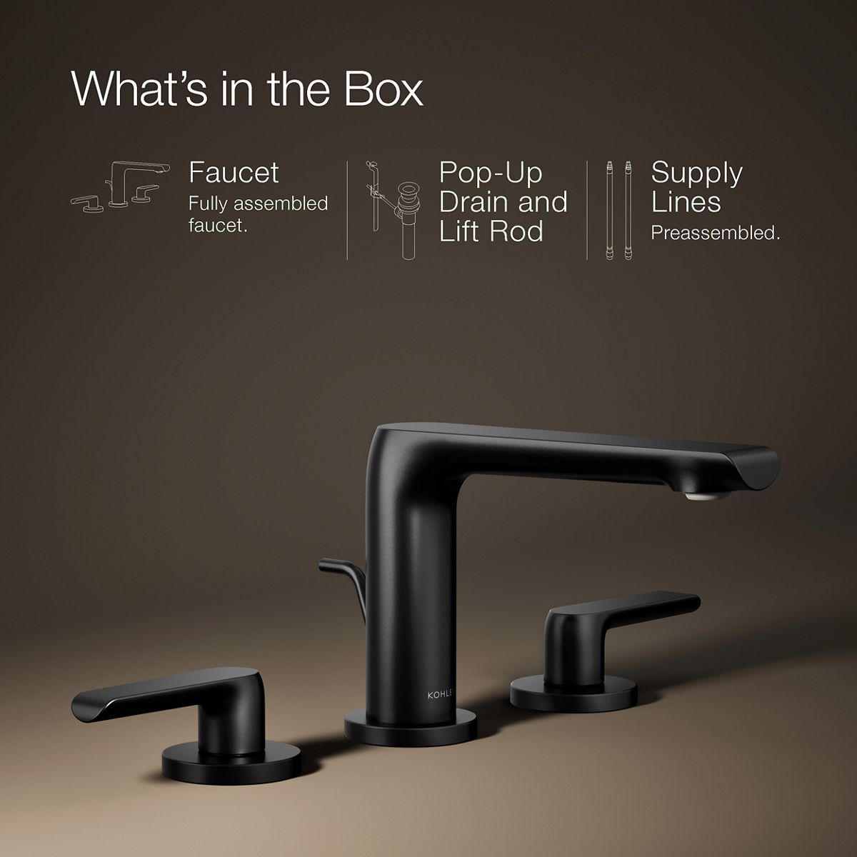 KOHLER | 97352-4 | Avid™| Widespread bathroom sink faucet, 1.2 gpm