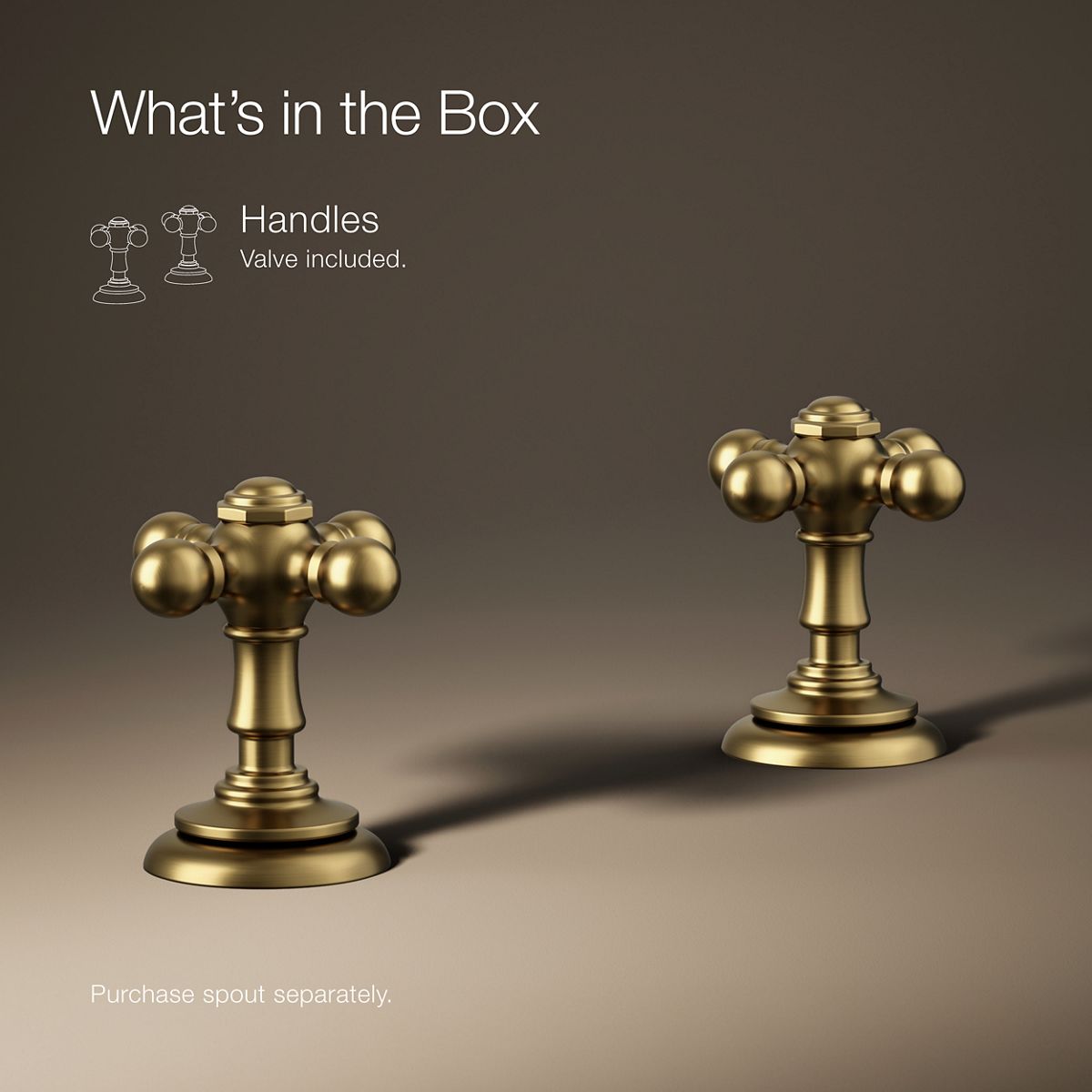 Artifacts Bathroom Sink Cross Handles | K-98068-3 | KOHLER